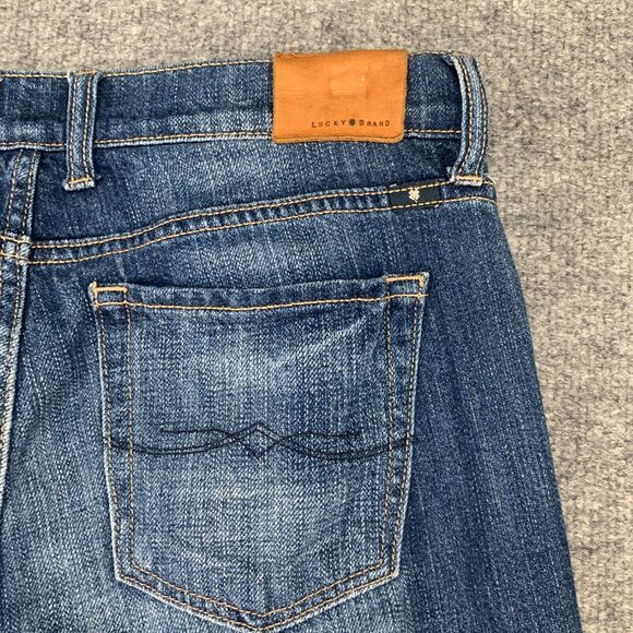 Lucky Brand Sienna Weekender Crop Jean Womens 2/26 Whiskered Denim Stretch - Picture 8 of 11